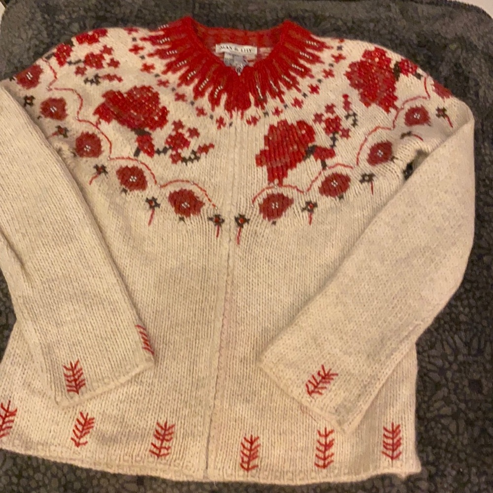 Classic ornate cardigan Sz S
